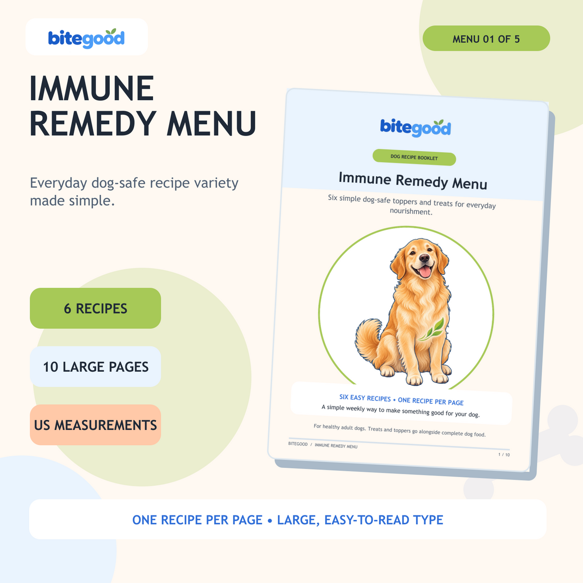 5-in-1 Dog Recipe Menu + Longer Living Plan