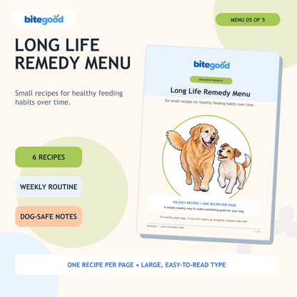 5-in-1 Dog Recipe Menu + Longer Living Plan